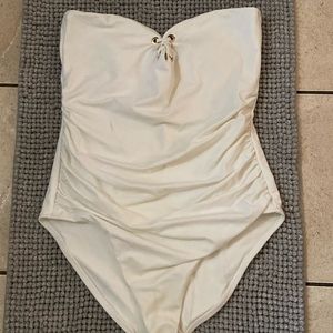 LOFT one piece strapless swimsuit